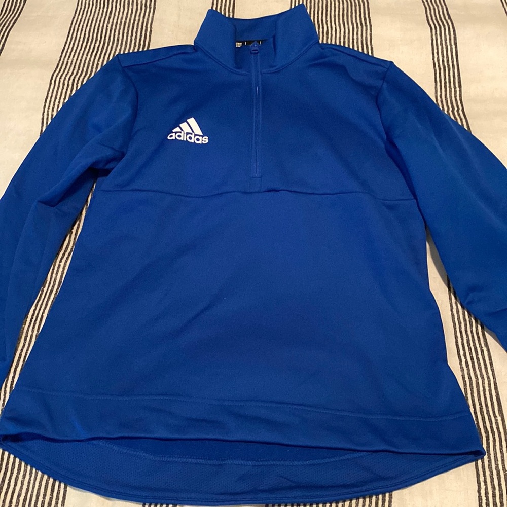 NWOT Adidas Blue 1/4 zip